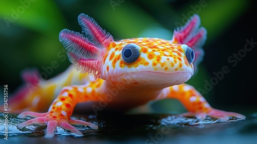 Vibrant Axolotyl Close-Up: A Captivating Portrait of Aquatic Life