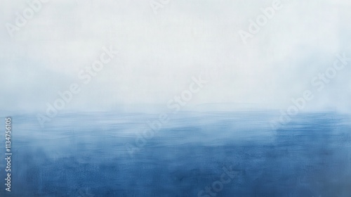 Tranquil Abstract Ocean Scene with Soft Blue Hues and Calm Atmosphere Ideal for Serene Backgrounds and Minimalist Art Displays