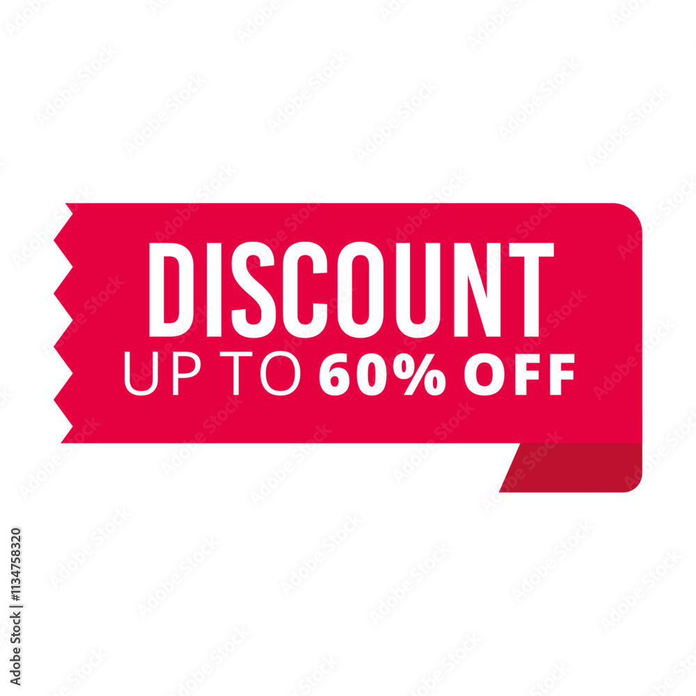 Red discount banner, Label discount up to 70 % off Red discount banner, Label discount up to 70 % off
