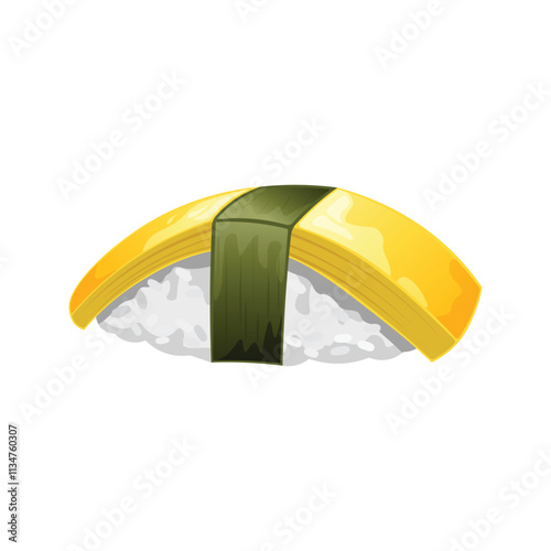 Tamago sushi vector illustration