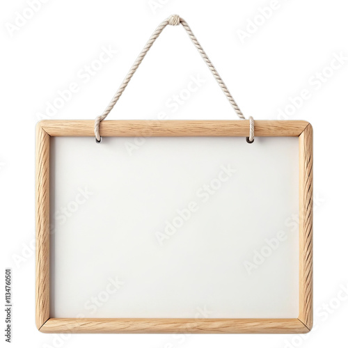 Wallpaper Mural Minimalist Wooden Hanging Sign for Wall Display isolated on the white background Torontodigital.ca