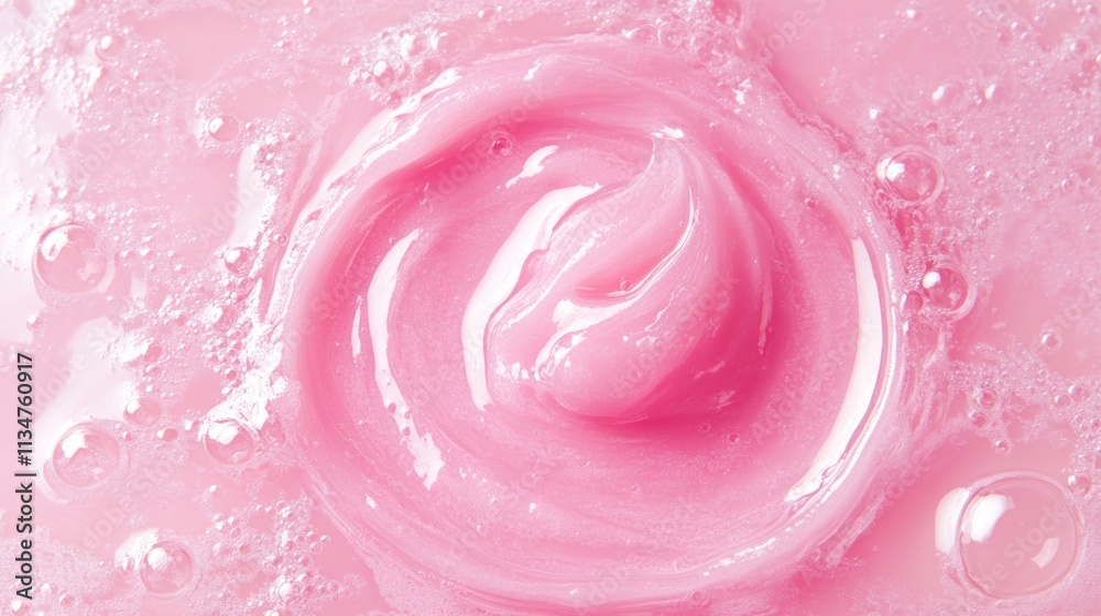 Pink Gel Swirl With Bubbles Abstract Texture Pink Gel Swirl With Bubbles Abstract Texture