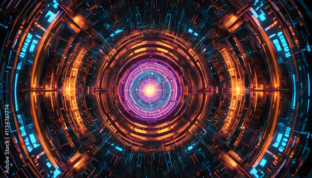 Fototapeta premium Science Digital Modern Data Network Technology AI Concept