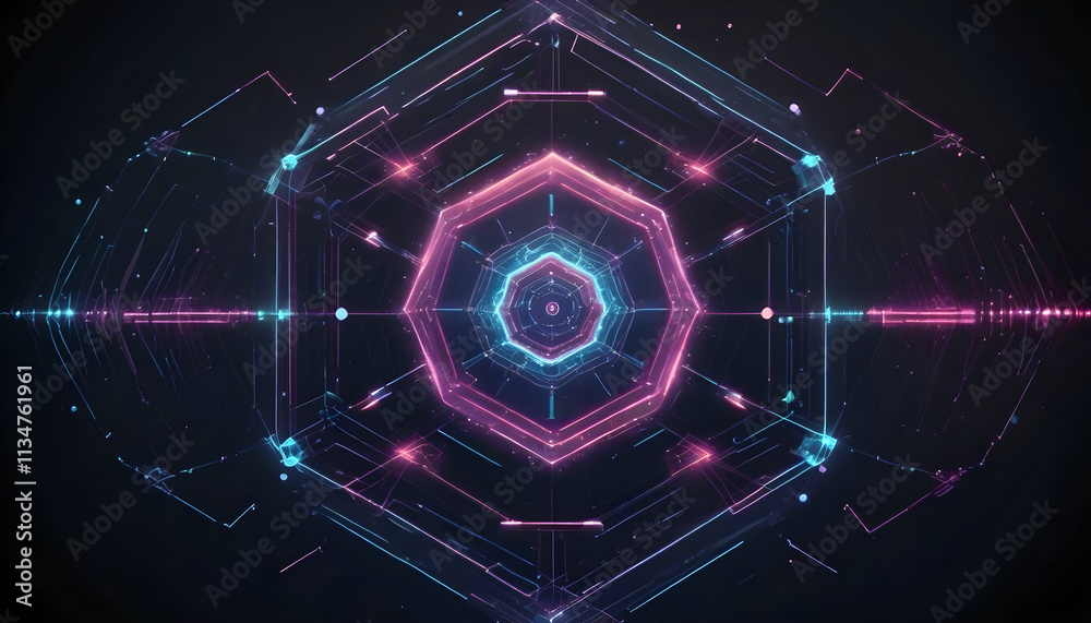 Obraz premium Science Digital Modern Data Network Technology AI Concept