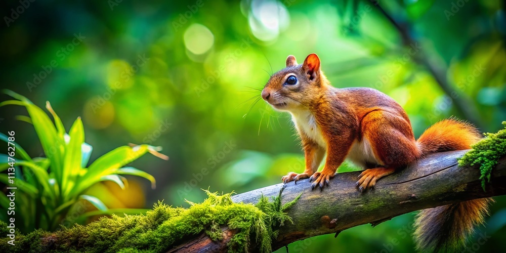 Captivating Image of a Barbary Squirrel in a Natural Setting, with Space for Text, Showcasing Its Unique Features and Environment, Perfect for Nature and Wildlife Themes Captivating Image of a Barbary Squirrel in a Natural Setting, with Space for Text, Showcasing Its Unique Features and Environment, Perfect for Nature and Wildlife Themes