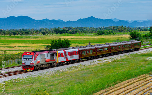 
Special tourist train num 913 at Phetchaburi, Thailand 
