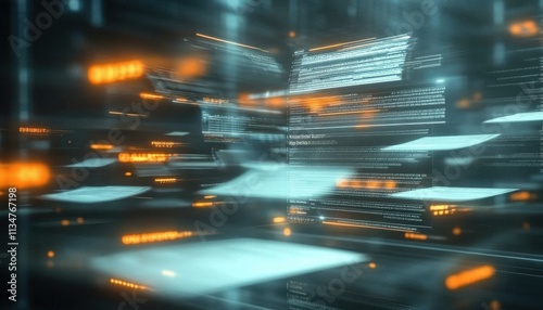 A visual representation of automated data processing in finance.