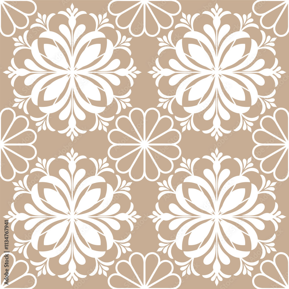 Obraz premium Abstract floral seamless pattern. Modern stylish texture repeating. Vector background.