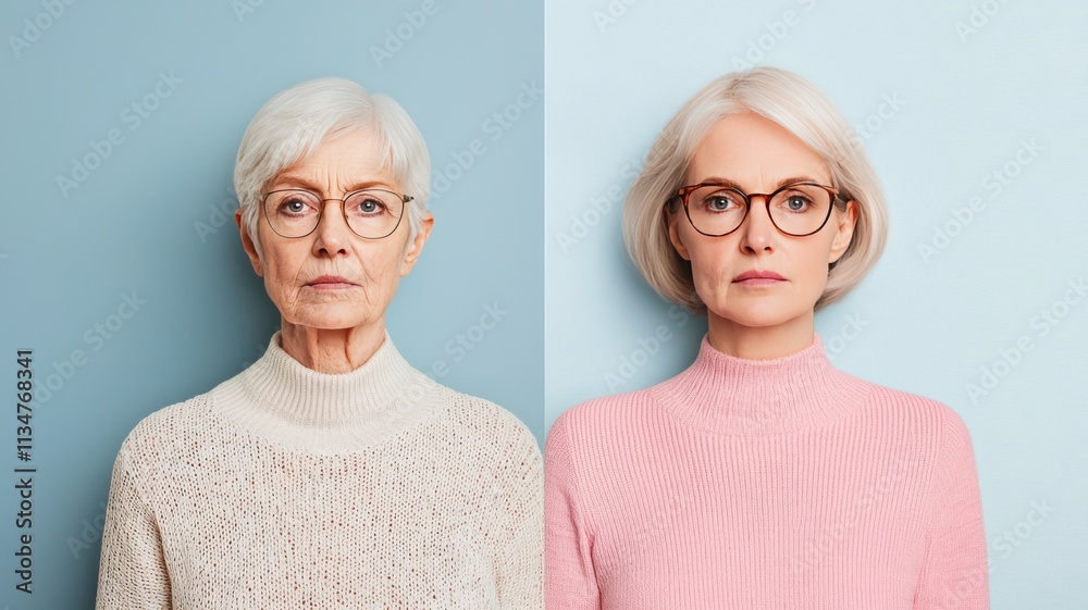 Portrait of a senior woman with glasses. Portrait of a senior woman with glasses.