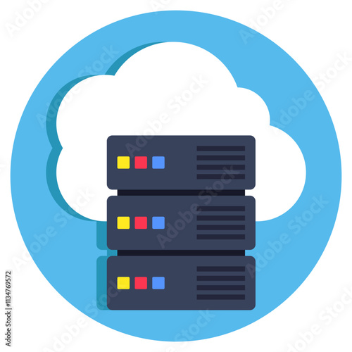 An icon design of cloud server