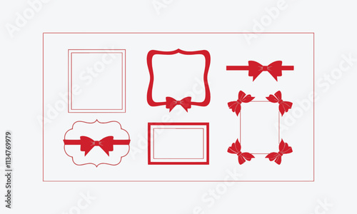 Vector Collection of doodle hand-drawn trendy frames with wavy lines, easily editable.