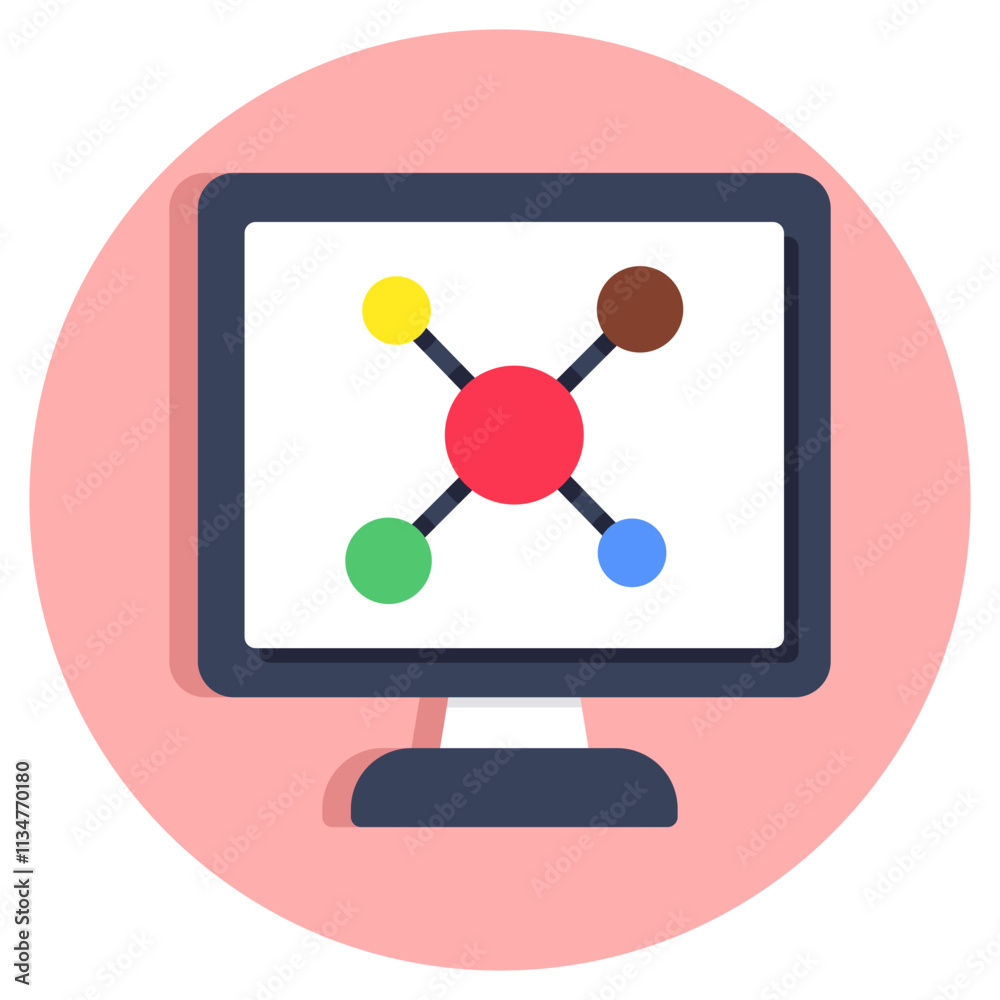 Modern design icon of topology Modern design icon of topology