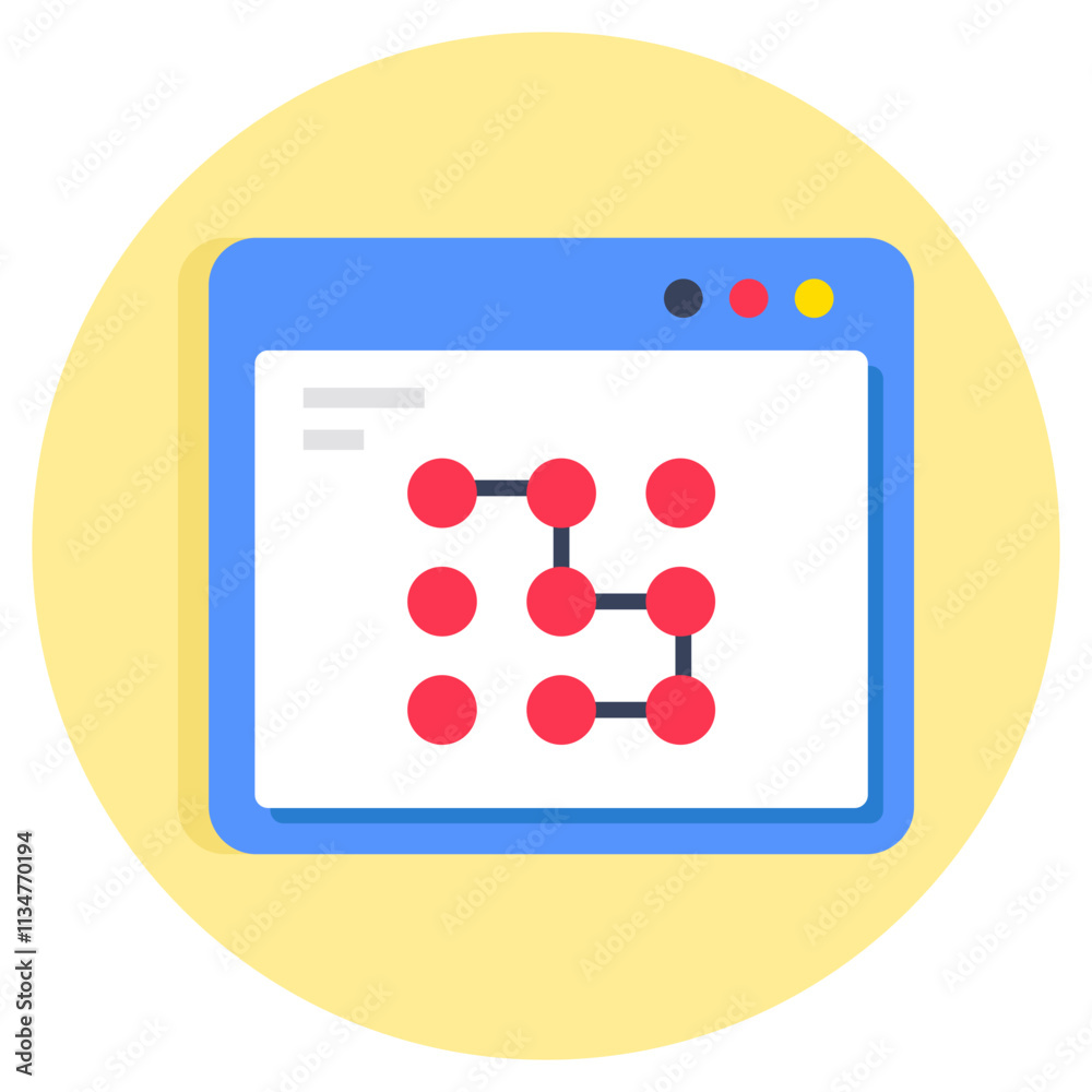 Modern design icon of pattern lock Modern design icon of pattern lock