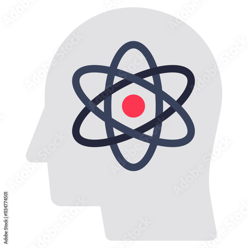 Trendy design icon of scientific mind