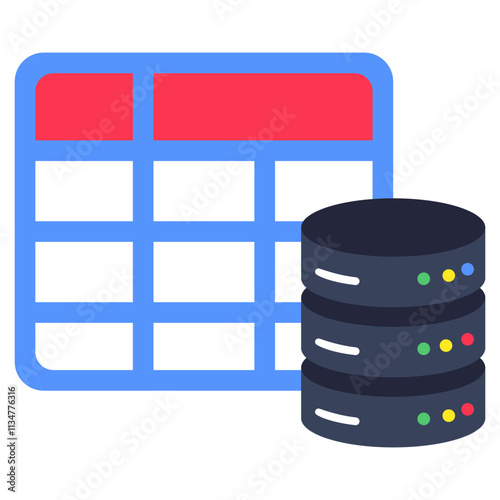 An icon design of database