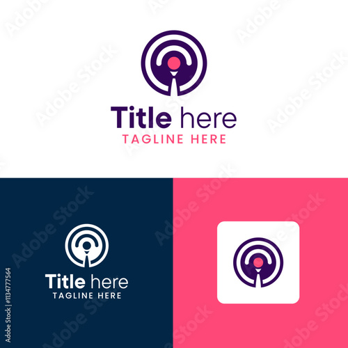 People Hiring Logo - Modern Human Shape Logo