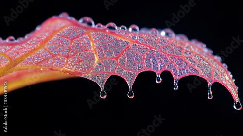 Dew-Kissed Leaf: Hydathode Macro Photography photo