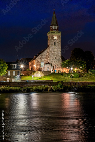 Night Shots Inverness Free Church and Inverness High Church