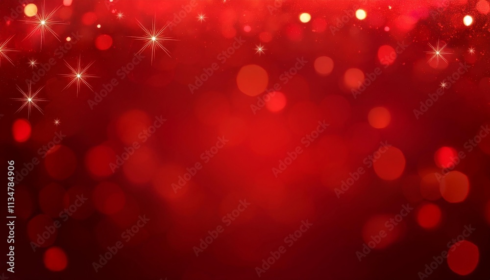 Abstract red and gold particle background with Christmas golden light bokeh, festive holiday background Abstract red and gold particle background with Christmas golden light bokeh, festive holiday background