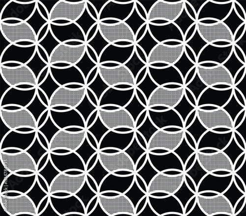 Seamless abstract floral pattern. Geometric shape ornament. Graphic modern pattern.