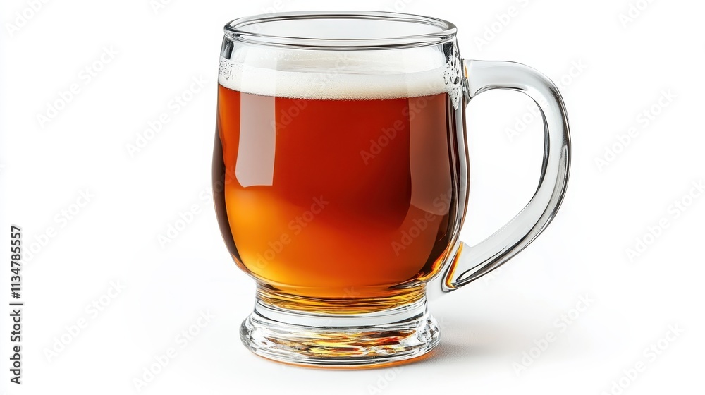 Refreshing Glass of Beer Filled with Golden Brown Liquid Foam Topping on White Background Capturing the Essence of Refreshment and Enjoyment in a Simple Glass Refreshing Glass of Beer Filled with Golden Brown Liquid Foam Topping on White Background Capturing the Essence of Refreshment and Enjoyment in a Simple Glass