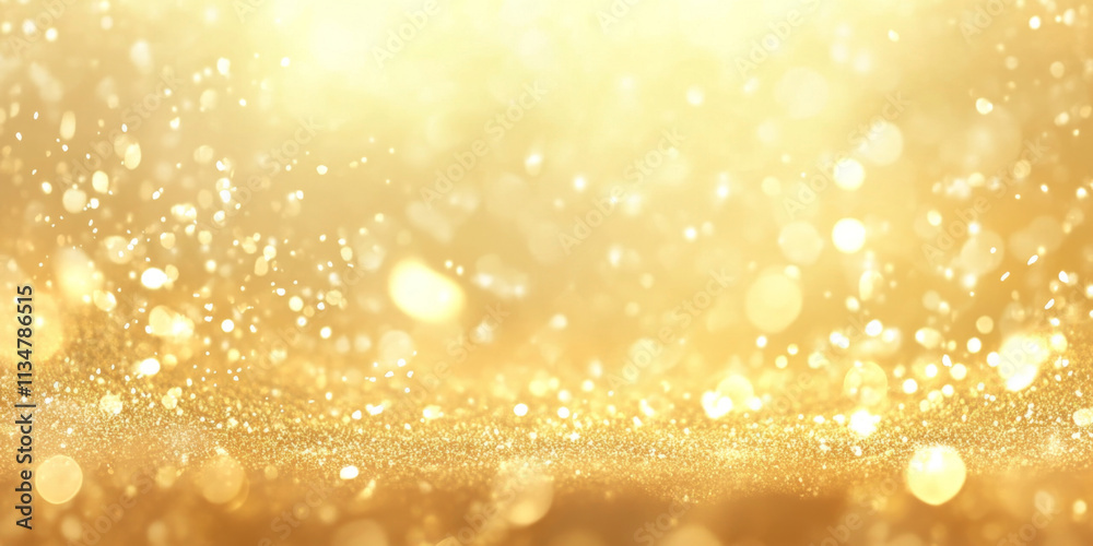 Abstract golden holiday background with bokeh Abstract golden holiday background with bokeh