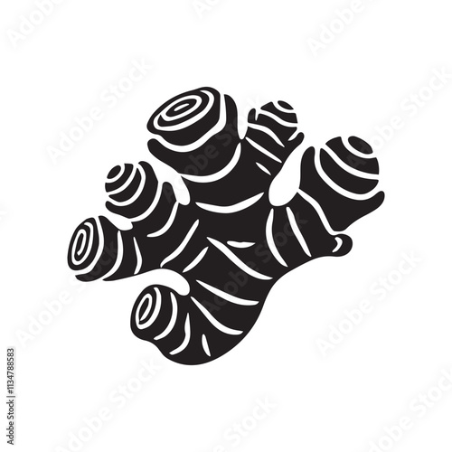 Ginger silhouette vector isolated on a white background.