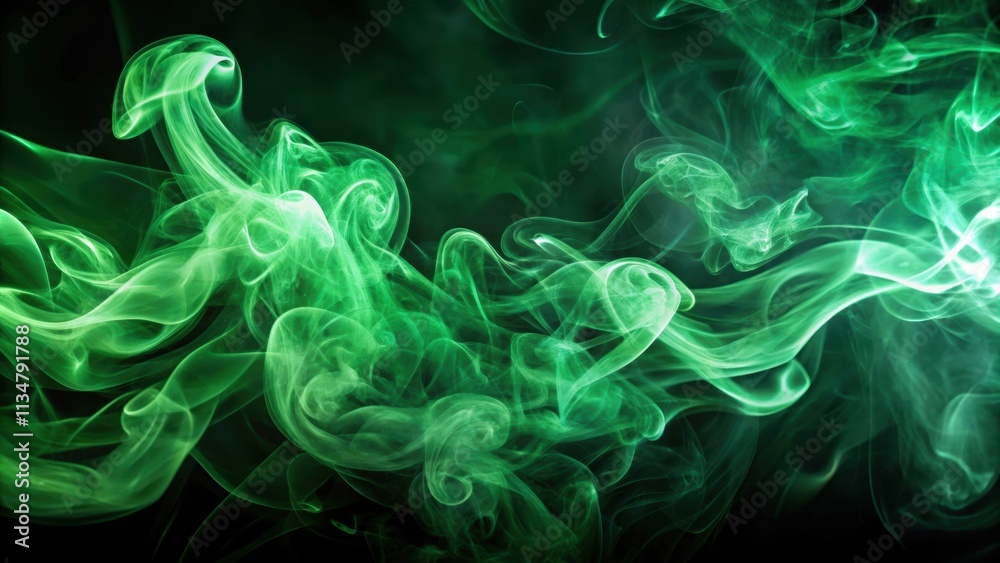 Elegant green smoke swirl on background, green, elegant, smoke, swirl,abstract, art, design, flowing, motion, background Elegant green smoke swirl on background, green, elegant, smoke, swirl,abstract, art, design, flowing, motion, background