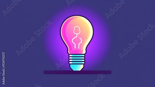 Glowing lightbulb with inner design, illuminating ideas and innovation.