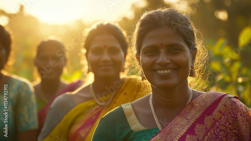 Golden Hour Portrait: Rural Women Farmers in India