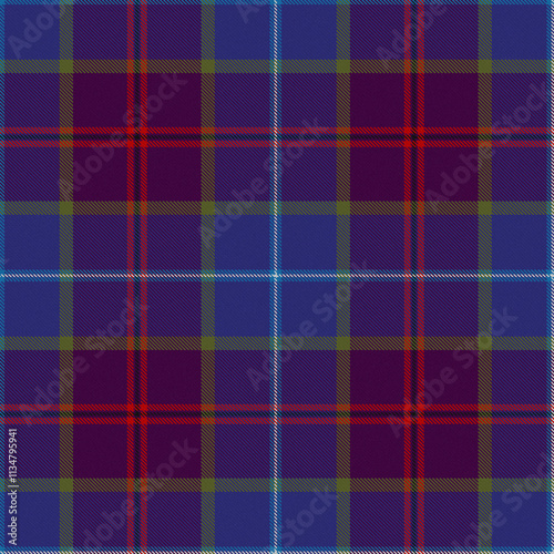 Yellow, White, Red, Blue Tartan Weave Pattern - Tile 