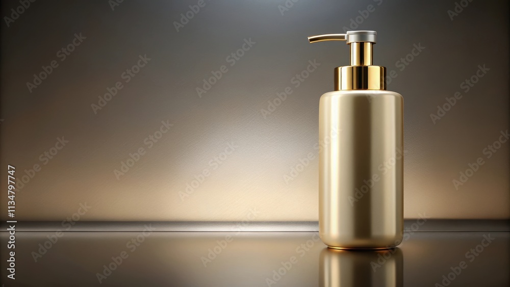 Luxury blank shampoo bottle with gold accents on background, luxury, blank, shampoo, bottle, gold accents, elegance Luxury blank shampoo bottle with gold accents on background, luxury, blank, shampoo, bottle, gold accents, elegance
