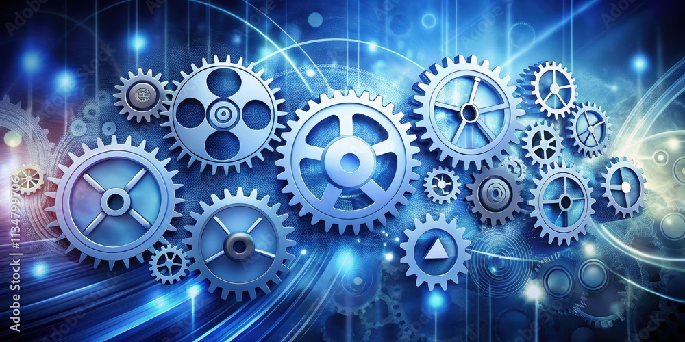 Creative of CRM concept with technological gears, CRM, creative,technology, gears, digital Creative of CRM concept with technological gears, CRM, creative,technology, gears, digital