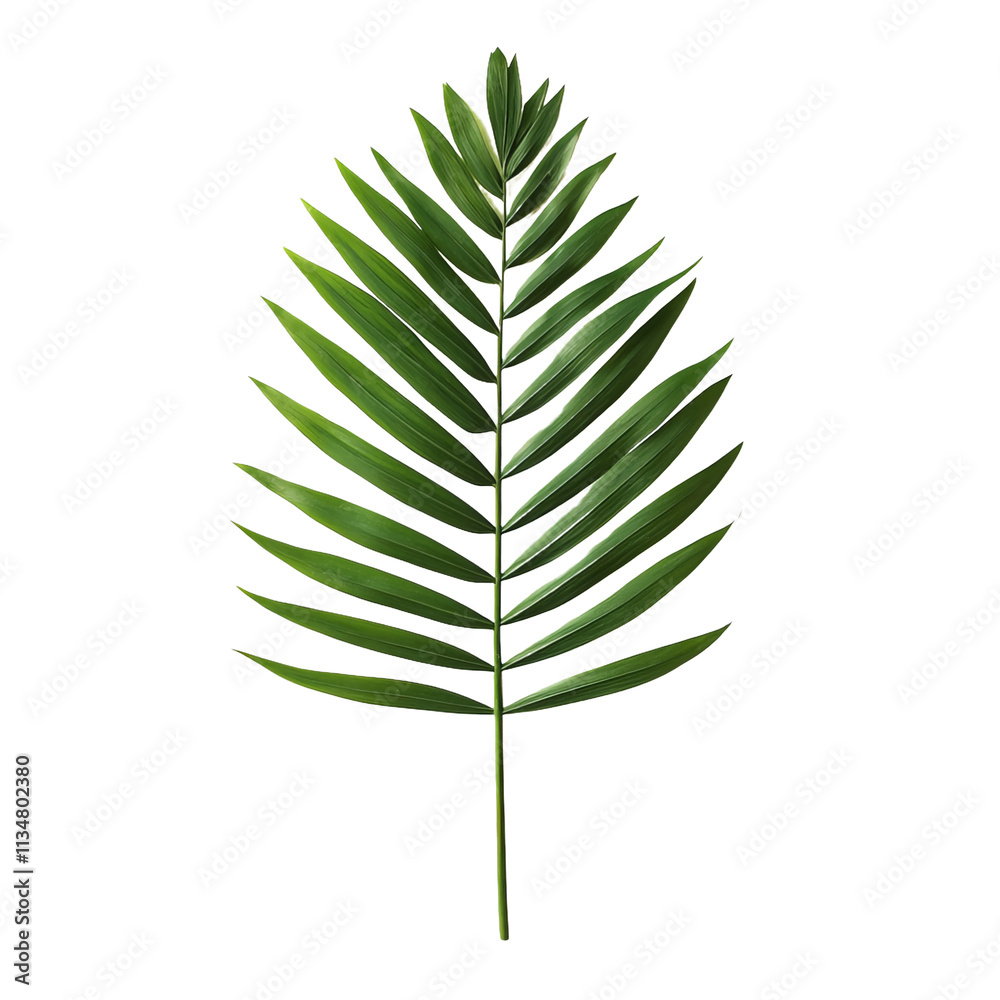 leaf palm, white background leaf palm, white background