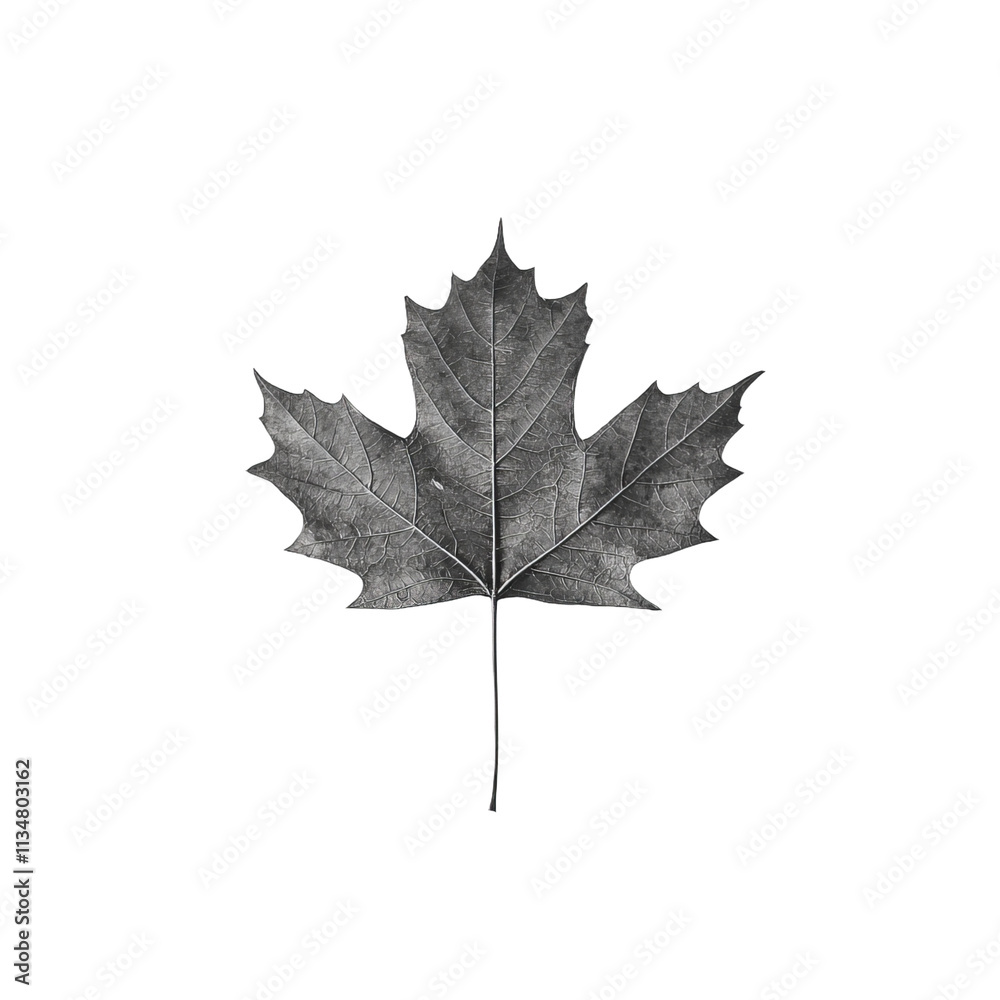 Obraz premium Realistic Maple Leaf Isolated on White.