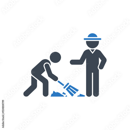 Cleaning Work Supervision Icon