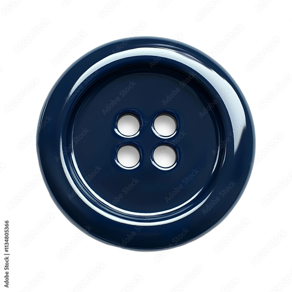 photo of button, realistic, isolated on white background, round button