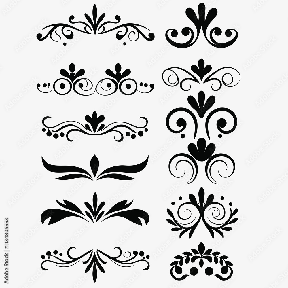 A sophisticated collection of black decorative A sophisticated collection of black decorative