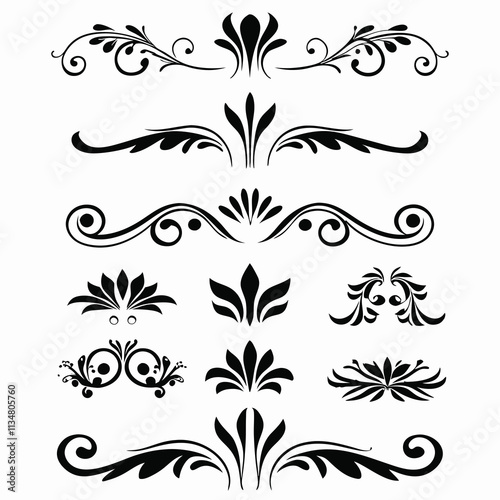 A sophisticated collection of black decorative