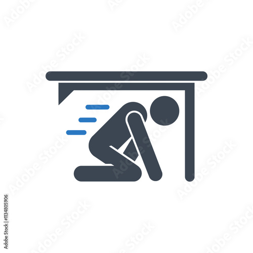 Hiding Under Table Fast Icon