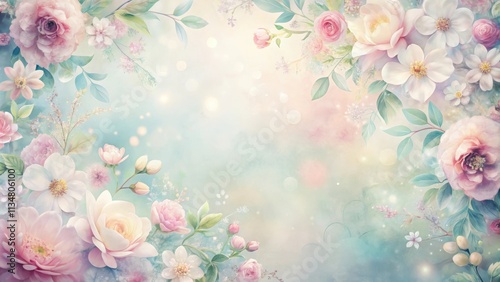 Dreamy background with soft pastel floral patterns , flowers, flowery, dreamy, backgrounds, soft, pastel, delicate