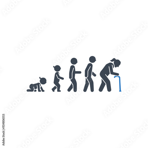 Human Aging Process Icon