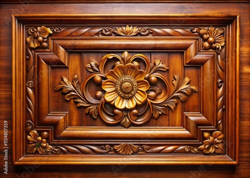 Stunning Architectural Detail: Eye-Level Shot of Ornate Moulding, Panel, and Insert - Interior Design, Home Decor, Architectural Photography