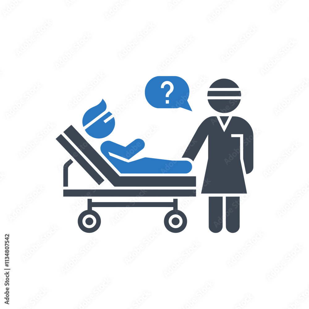 Patient with Doctor Icon Patient with Doctor Icon