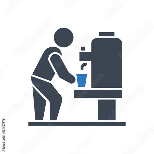 Person Filling Water Icon