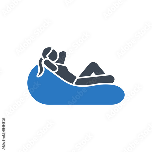 Person Relaxing on Beanbag Icon