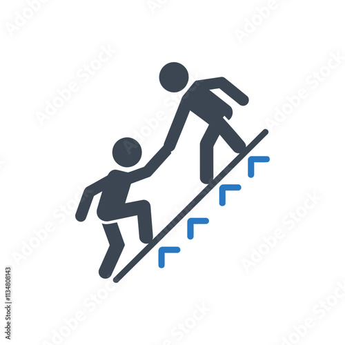 Helping Hand on Stairs Icon