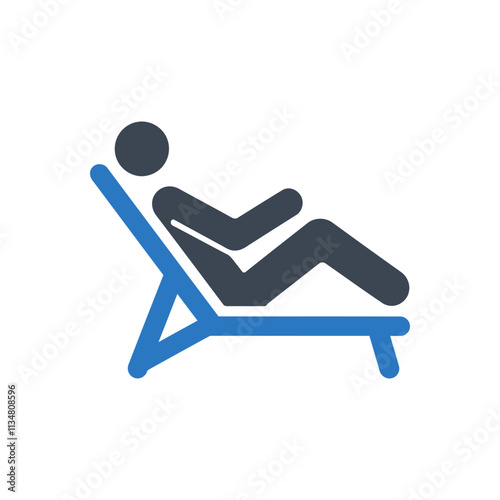 Reclining on Lounge Chair Icon