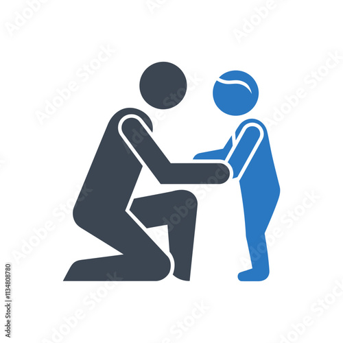Kneeling Person Offering Ring Icon