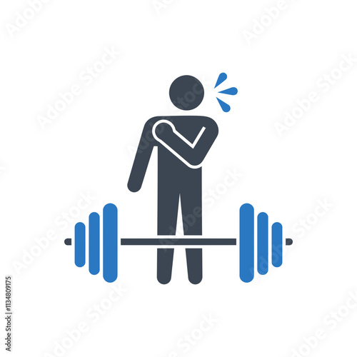 Shoulder Injury Weightlifting Icon
